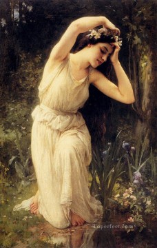  Realist Oil Painting - A Nymph In The Forest realistic girl portraits Charles Amable Lenoir